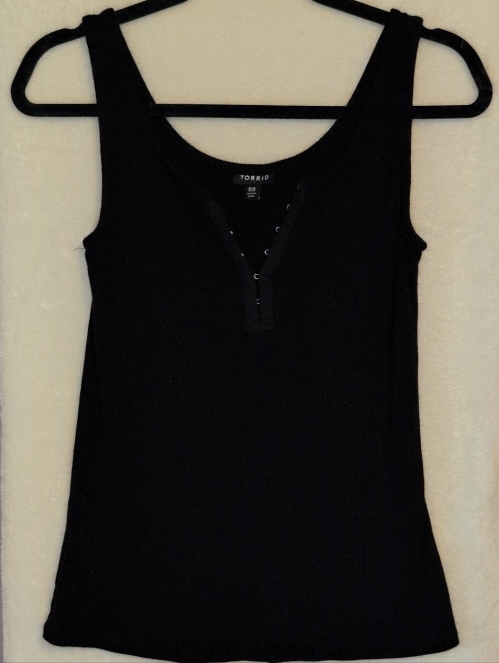 Torrid Black Hook Closure Tank Top